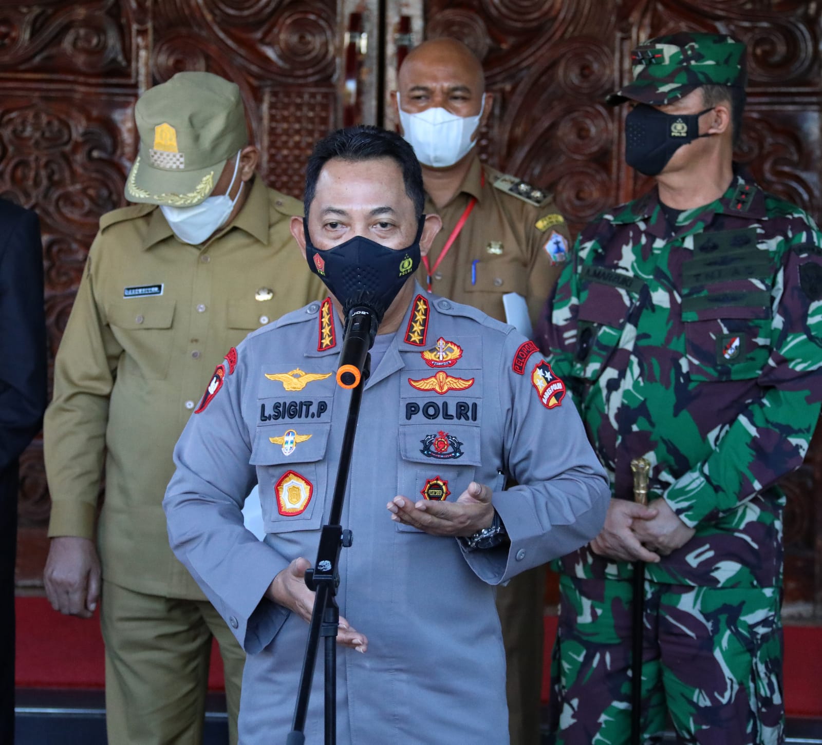 Akselerasi Vaksinasi Di Aceh, Kapolri Minta TNI-Polri Sinergi Dengan Tokoh Agama Dan Adat