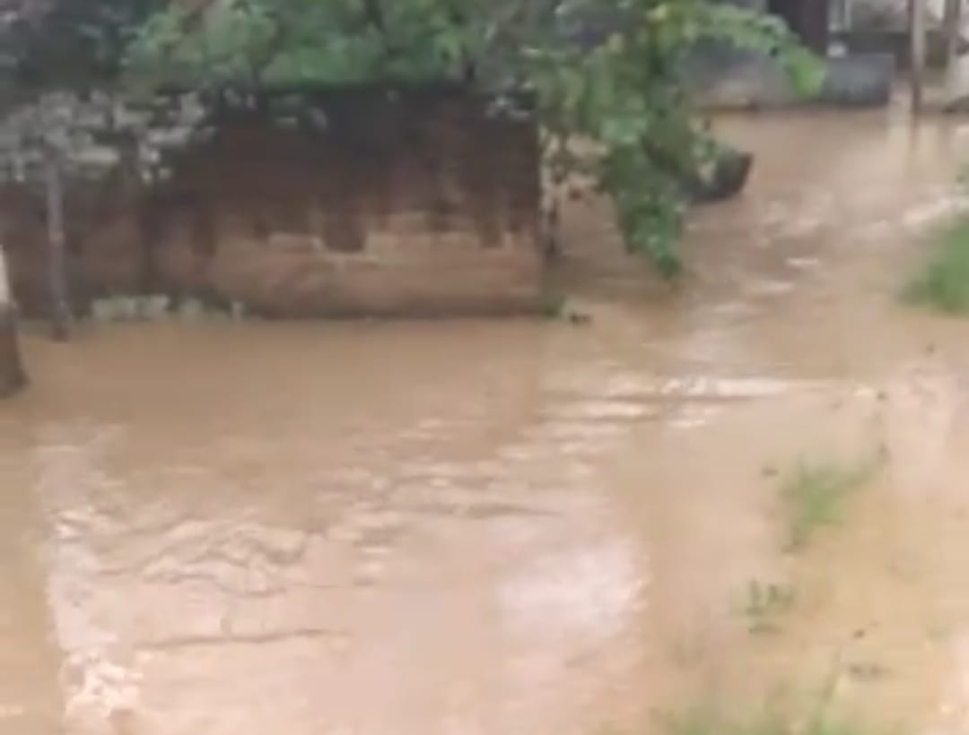 Akibat Air Kali Way Ratai Meluap Rumah Warga Di Padang Cermin Terendam.