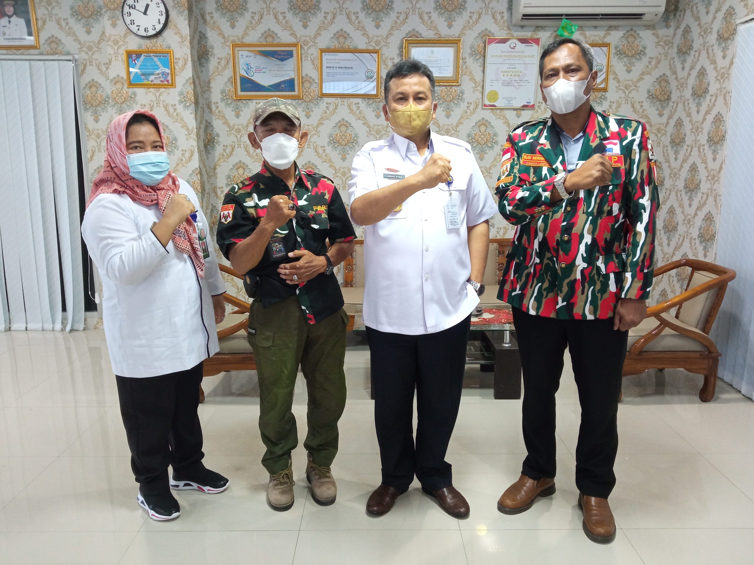 Laskar Merah Putih Provinsi Lampung  Jalin Silaturahmi Dengan Direktur RSUAM  dr. Lukman Pura, Sp.PD.,K-GH.,MHSM