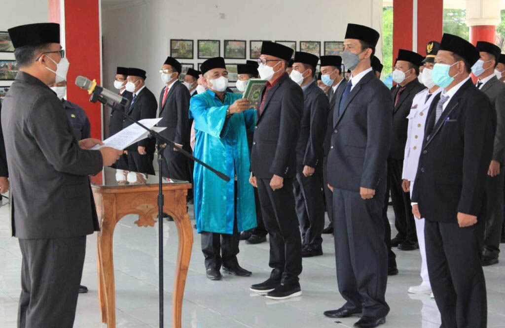 8 Peserta Seleksi Terbuka JPTP Di Lingkup Pemkab Lampung Selatan Dilantik, 6 Orang Promosi ke Eselon II