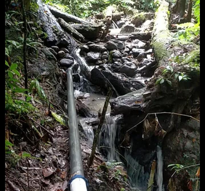 Anggaran APBD Tahun 2020 Proyek Perpipaan Desa Tanjung Agung Mangkrak, Anggaran Rp 1 Miliar Mubazir