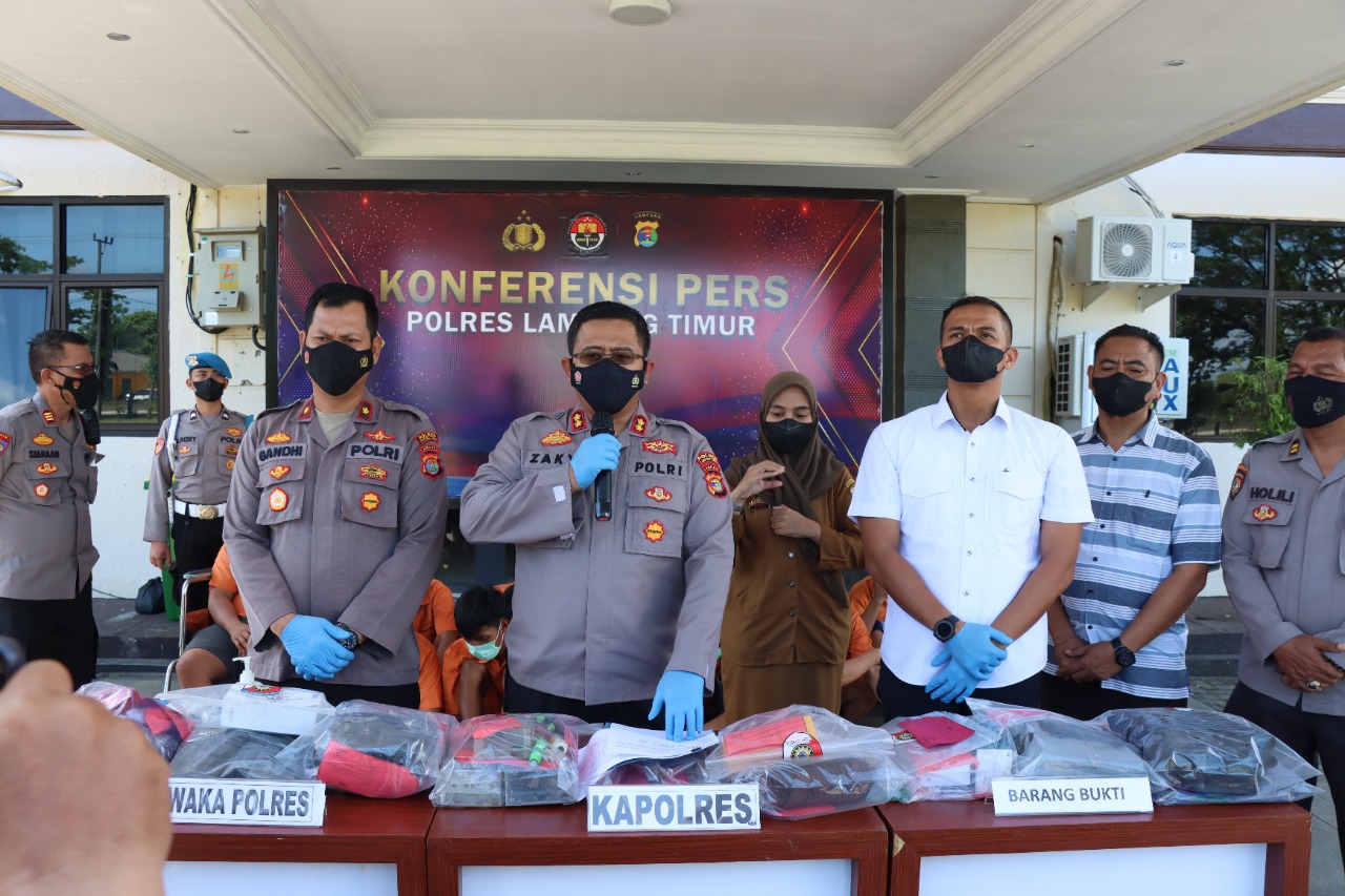 Dalam Kurun Waktu 1 Bulan, Polres Lampung Timur Berhasil Ungkap 27 Kasus C3 Dan 1 Kasus Keterangan Palsu