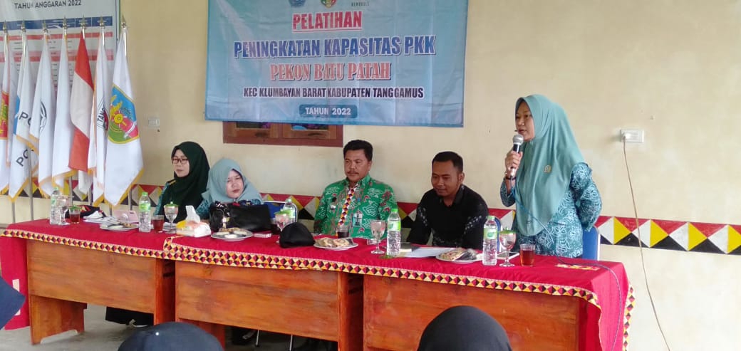 TP PKK  Kecamatan Kelumbayan Barat Gelar Pelatihan Peningkatan  Kapasitas PKK Pekon Batu Patah