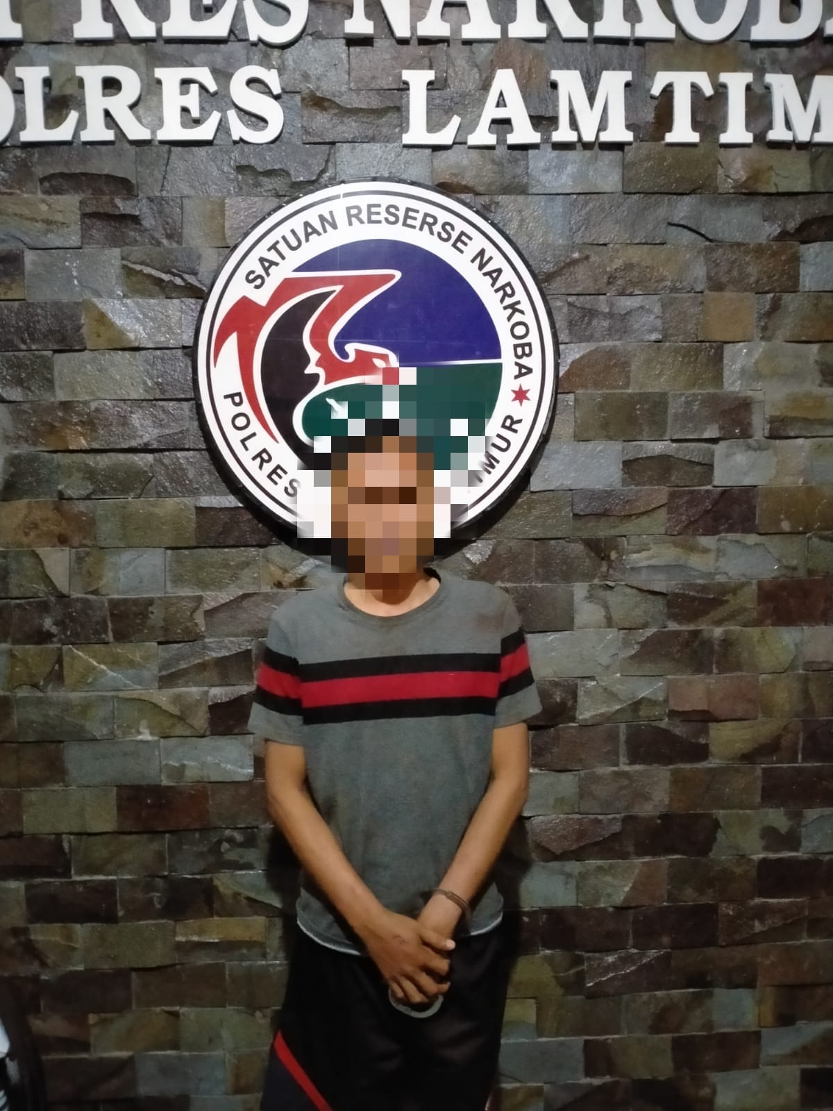 Seorang Warga Marga Tiga Ditangkap Polres Lampung Timur,  Kedapatan Gunakan  Narkoba