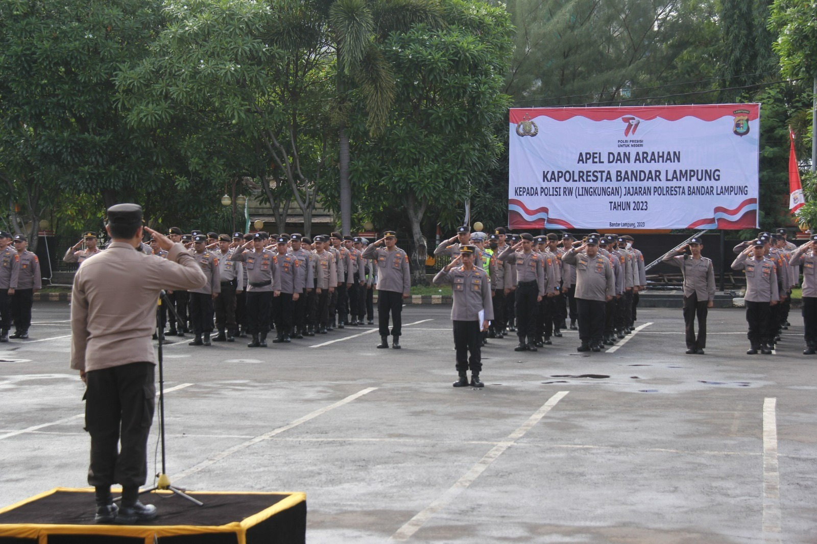 Polresta Bandar Lampung Gelar Apel Polisi RW Tingkat Kota Bandar Lampung