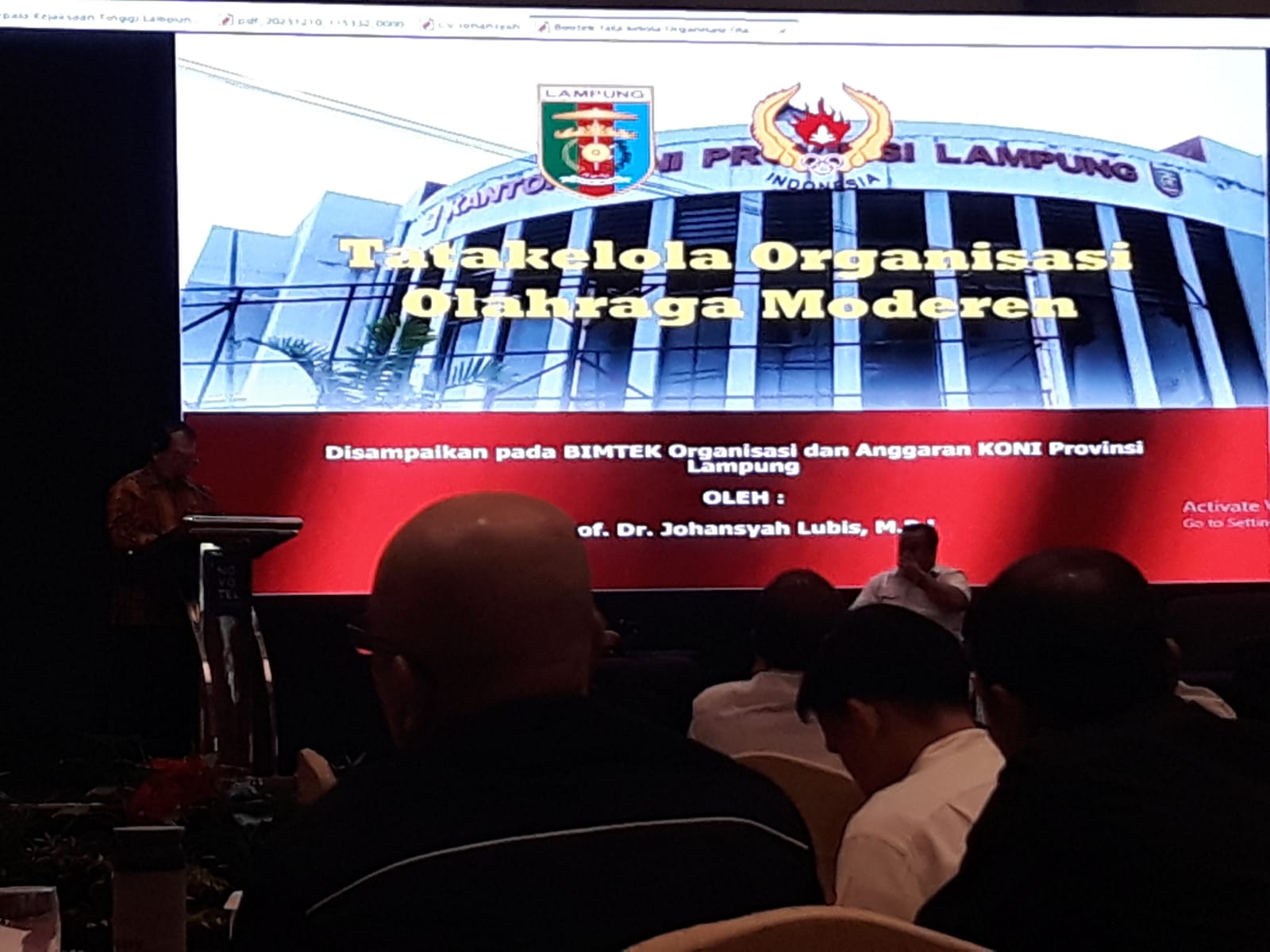 Ketum Dan Sekum IBCA MMA Lampung Ikuti Bimtek KONI Di Hotel Novotel