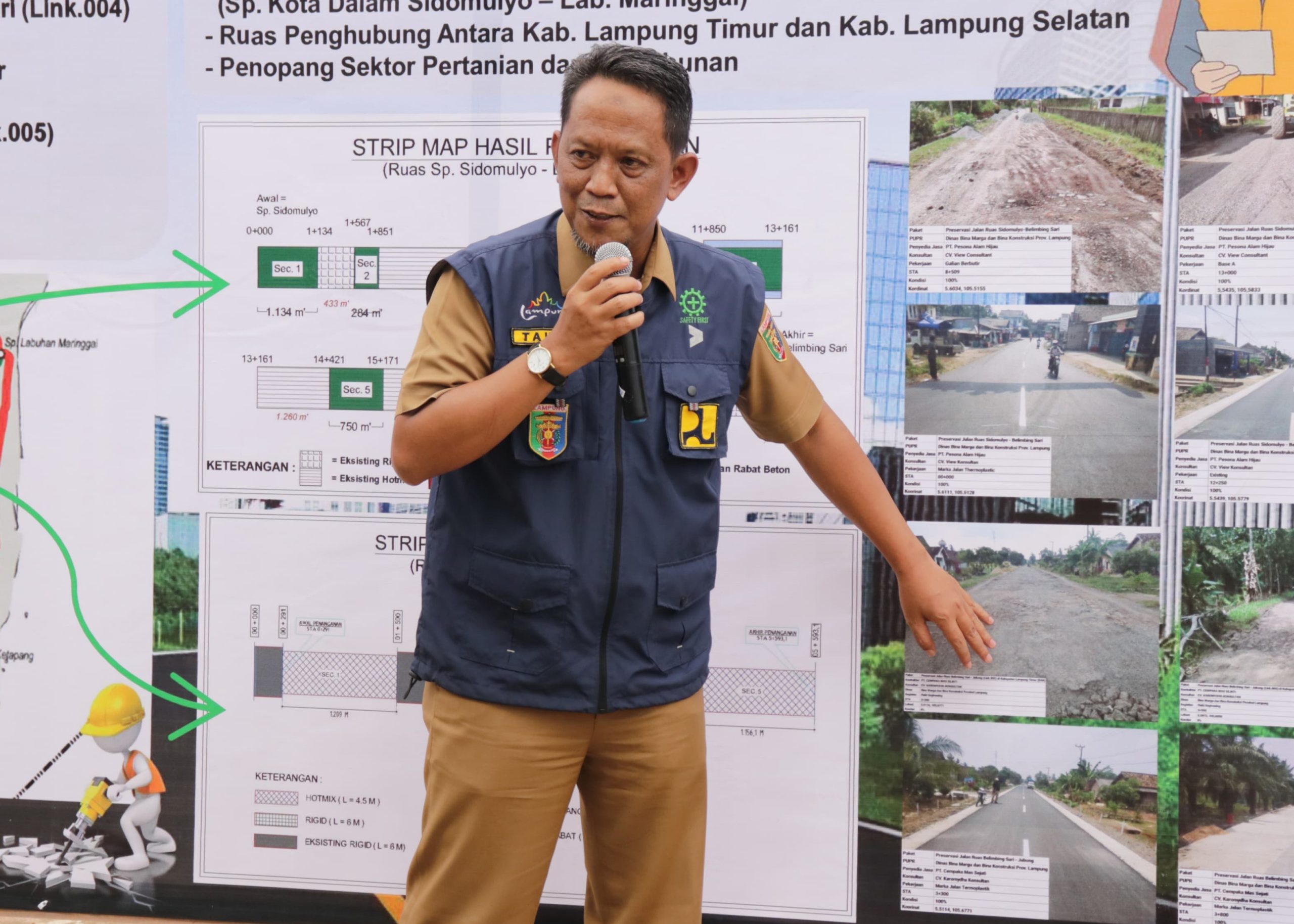 Gubernur Lampung Tinjau Perbaikan Jalan di Kabupaten Lampung Selatan