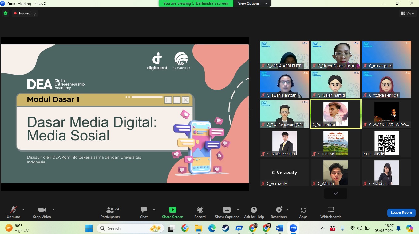 Dosen Jurusan Bisnis Digital ini Fasilitator Digital Entrepreneurship Nasional