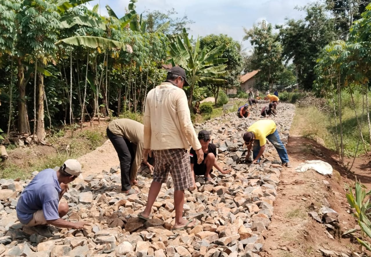 Pekon Toto karto Bangun Jalan Usaha Tani Sepanjang 564 Meter