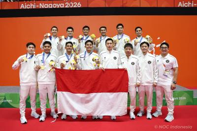 CdM Todotua Pasaribu Puji Perjuangan Tim Bulu Tangkis Putra Indonesia Comeback Lawan China dan Raih Emas Asian Games 2026