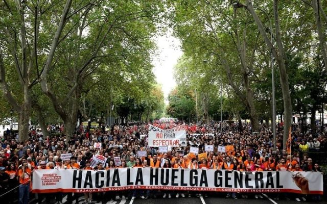 500.000 Orang Berdemonstrasi di Madrid Memprotes Krisis Perumahan
