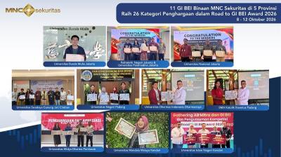 Sebelas GI BEI Binaan MNC Sekuritas di 5 Provinsi Raih 26 Kategori Penghargaan pada Road to GI BEI Award 2026