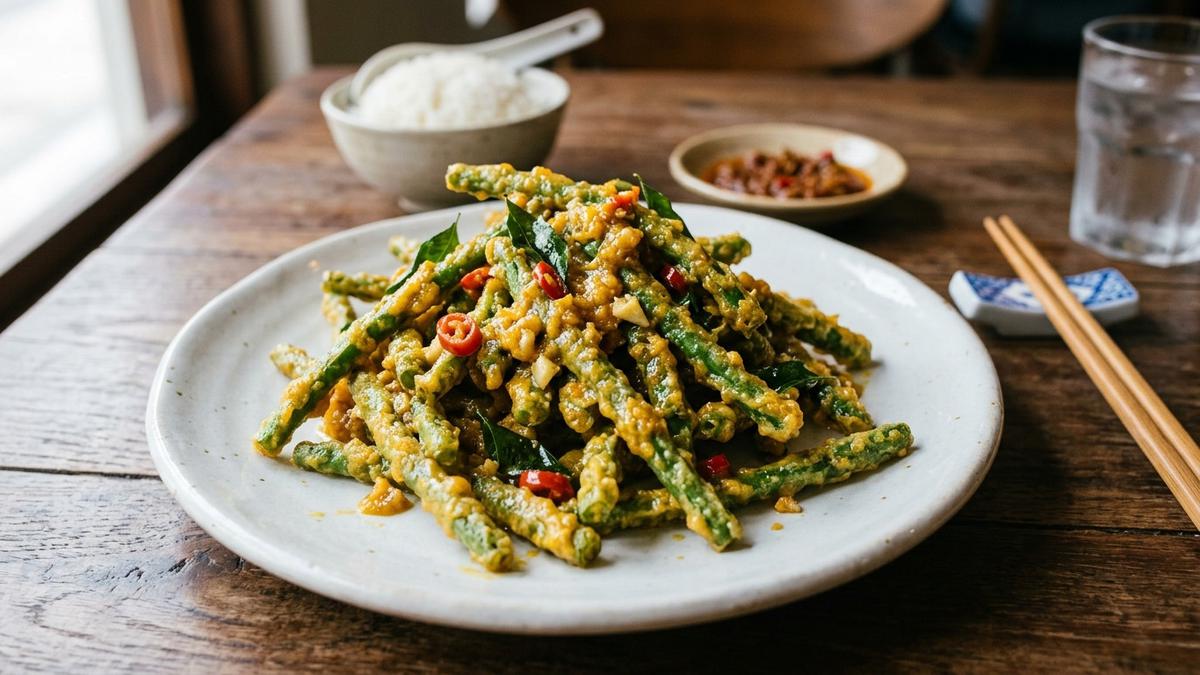 Resep Buncis Goreng Telur Asin Renyah dan Gurih