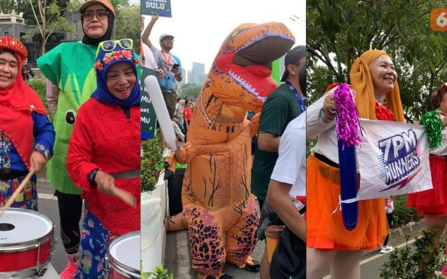 Kehebohan Tim Cheering Bakar Semangat Peserta Jakarta Running Festival 2026
