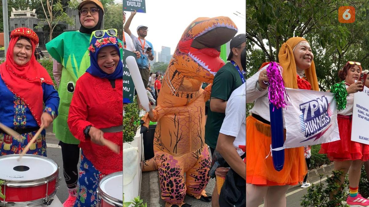 Kehebohan Tim Cheering Bakar Semangat Peserta Jakarta Running Festival 2026